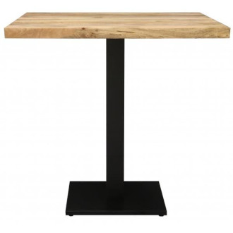 Jídelní stůl s kovovými nohami 80x80 cm z masivu mango TM-80