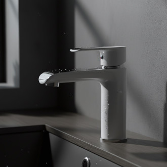 Rea BLOOM umyvadlová baterie nízká, bílá-chrom REA-B9915