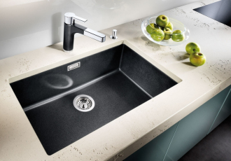 Blanco SUBLINE 700 U Silgranit béžová champagne  s táhlem