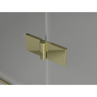 Mexen Lunar L Duo sprchový kout s levým výklopným uchycením 120 x 85 cm, průhledný, zlatý - 834L-120L-085P-50-00