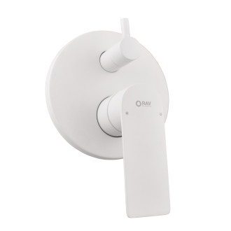 RAV SLEZÁK NIL Vanová/Sprchová baterie podomítková s tělesem, Bílá matná NL185BMAT