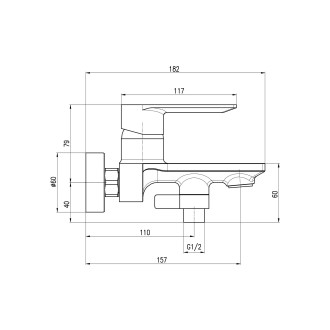 RAV SLEZÁK NIL Baterie vanová - rozteč 150 mm s vanovým setem  bílá - matná NL154.5/1BMAT