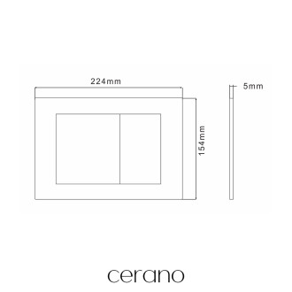 CERANO - Ovládací tlačítko splachování Prime/Maxio - ABS - bílá