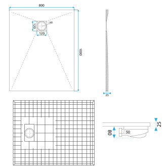 Rea Sprchová vanička Magnum White 100x80 REA-K3906