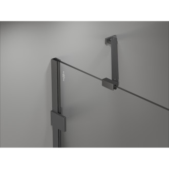 Mexen Lunar Duo sprchový kout s levým výklopným uchycením 120 x 110 cm, průhledný, stříbrná metalíza - 834-120L-110P-95-00