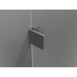 Mexen Lunar Duo sprchový kout s levým výklopným uchycením 120 x 110 cm, průhledný, stříbrná metalíza - 834-120L-110P-95-00