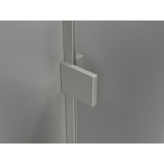 Sprchový kout Mexen Lunar Duo s levým výklopným uzávěrem 115 x 105 cm, průhledný, kartáčovaný nikl - 834-115L-105P-97-00