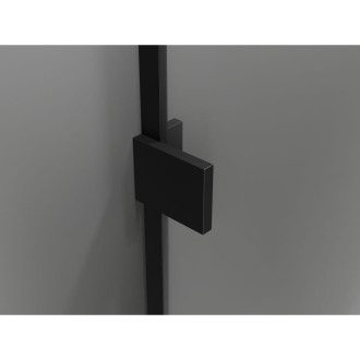 Sprchový kout Mexen Lunar L Duo s výklopným mechanismem 90 x 90 cm, průhledný, černý - 834L-090L-090P-70-00