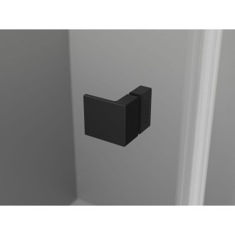 Mexen Lunar L Duo sprchový kout s levým výklopným uchycením 100 x 95 cm, průhledný, černý - 834L-100L-095P-70-00