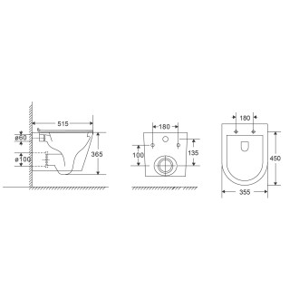 Závěsné WC OVALE BASSO TORNADO se SLIM sedátkem Soft-close