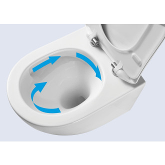 Závěsné WC OVALE BASSO TORNADO se SLIM sedátkem Soft-close