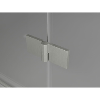 Sprchový kout Mexen Lunar L s pravým pantem 85 x 80 cm, průhledný, kartáčovaný nikl - 834L-085-080-97-00-P