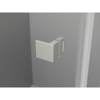 Mexen Lunar L Duo sprchový kout s levým výklopným uchycením 95 x 85 cm, průhledný, kartáčovaný nikl - 834L-095L-085P-97-00