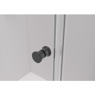 CERANO Sprchové 2-křídlové dveře Marino L/P černá mat, transparent sklo 100x90 CER-543862