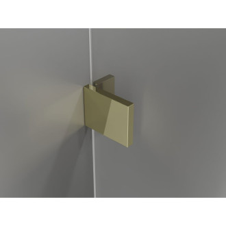 Sprchový kout Mexen Lunar T levý výklopný 120 x 100 cm, průhledný, zlatý - 834T-120-100-50-00-L