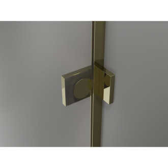 Sprchový kout Mexen Lunar T levý výklopný 140 x 110 cm, průhledný, zlatý - 834T-140-110-50-00-L