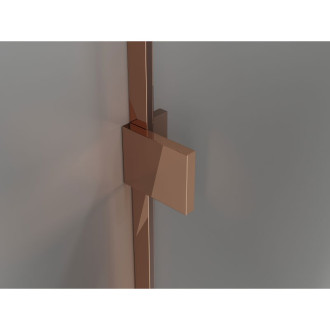 Mexen Lunar T sprchový kout s levým výklopným mechanismem 110 x 110 cm, průhledný, růžové zlato - 834T-110-110-60-00-L