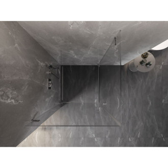 Sprchový kout Mexen Lunar-B Duo s výklopným mechanismem 70 x 70 cm, průhledný, chrom - 832-070L-070P-01-00