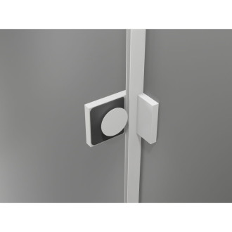 Sprchový kout Mexen Lunar-B s levým výklopným uchycením 95 x 90 cm, průhledný, bílý - 832-095-090-20-00-L