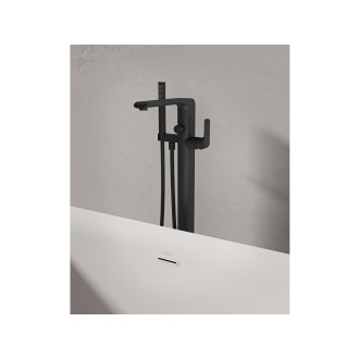 Vanová baterie Ravak Flat bez podomítkového tělesa černá X070441