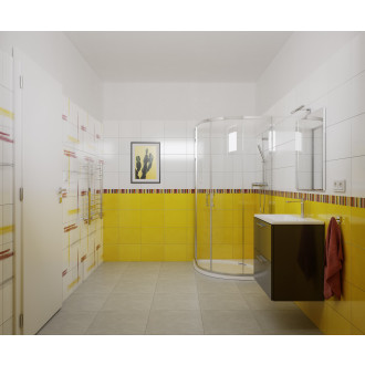 Koupelnová sestava s umyvadlem zrcadlem a osvětlením VitrA Mia 79x61x39,5 cm antracit lesk MIASET80A