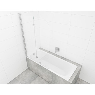 Vanová zástěna SAT SK 150x105 cm chrom SATVZSK105