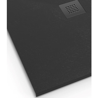 Sprchová vanička SAT Alek 100x90 cm litý mramor černá SATALEK10090