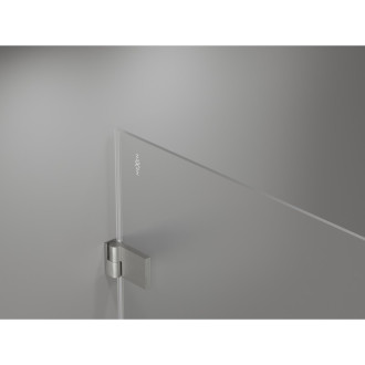 Sprchový kout Mexen Lunar-B s levým výklopným uchycením 90 x 70 cm, průhledný, kartáčovaný nikl - 832-090-070-97-00-L