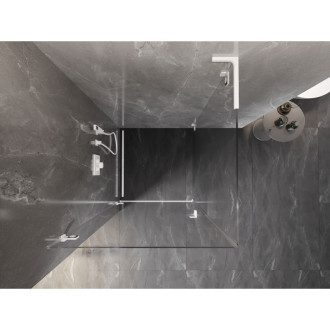 Mexen Lunar-B L sprchový kout s levým výklopným uchycením 70 x 70 cm, průhledný, bílý - 832L-070-070-20-00-L