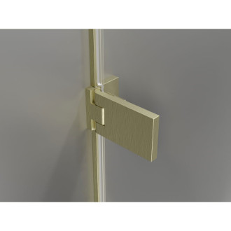 Sprchový kout Mexen Lunar-F Duo skládací 80 x 75 cm, průhledný, kartáčované zlato - 836-080L-075P-55-00