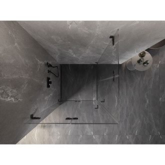 Sprchový kout Mexen Lunar-F Duo skládací 80 x 80 cm, průhledný, kartáčovaná pistole gray - 836-080L-080P-66-00