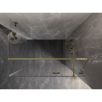 Sprchový kout Mexen Lunar T s pravými panty 120 x 100 cm, průhledný, zlatý - 834T-120-100-50-00-P