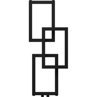 Dekorativní koupelnový radiátor Mexen Grid 870 x 360 mm, 209 W, černý - W215-0870-360-00-70