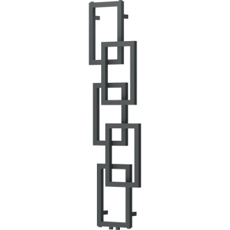 Dekorativní koupelnový radiátor Mexen Grid 1360 x 390 mm, 349 W, antracit - W215-1360-390-00-66