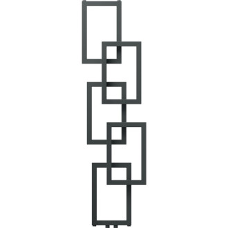 Dekorativní koupelnový radiátor Mexen Grid 1360 x 390 mm, 349 W, antracit - W215-1360-390-00-66