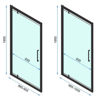 Rea Sprchová kabina REA Rapid Swing Chrom KPL-K5556