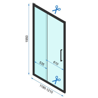 Rea Sprchová kabina Rapid Slide Chrom KPL-K5457