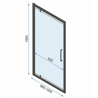 Rea Sprchová kabina REA Rapid Swing Chrome KPL-K05756