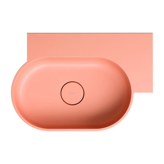 Omnires Ovo M+ umyvadlo na desku / závěsné – pravé, 55 × 38 cm, coral mat OVO555UWPCO