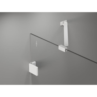 Sprchový kout Mexen Lunar-F skládací pravý 75 x 70 cm, průhledný, bílý - 836-075-070-20-00-P