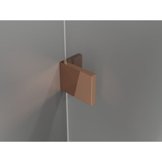 Sprchový kout Mexen Lunar-F skládací pravý 100 x 90 cm, průhledný, růžové zlato - 836-100-090-60-00-P