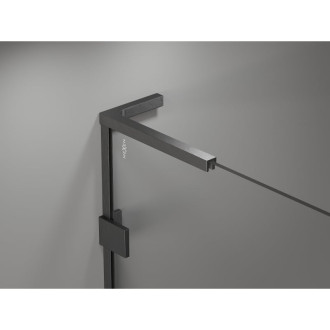 Sprchový kout Mexen Lunar-F L levý skládací 100 x 90 cm, průhledný, kartáčovaná pistole gray - 836L-100-090-66-00-L