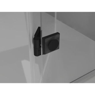 Sprchový kout Mexen Lunar-F skládací pravý 100 x 70 cm, průhledný, černý - 836-100-070-70-00-P