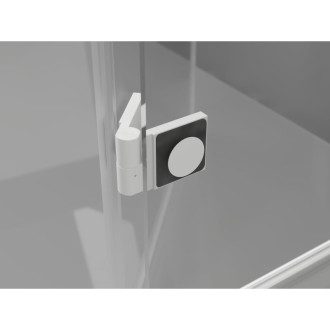 Mexen Lunar-F L skládací sprchový kout pravý 70 x 70 cm, průhledný, bílý - 836L-070-070-20-00-P