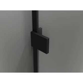 Sprchový kout Mexen Lunar-F skládací pravý 90 x 80 cm, průhledný, černý - 836-090-080-70-00-P