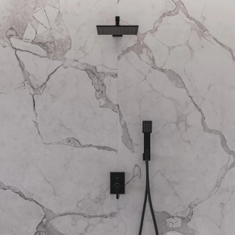 Omnires Darling podomítkový sprchový systém, černá polomat SYSDA19ABL