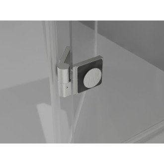 Sprchový kout Mexen Lunar-F skládací pravý 80 x 70 cm, průhledný, kartáčovaný nikl - 836-080-070-97-00-P