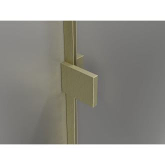 Sprchový kout Mexen Lunar-F L skládací pravý 90 x 70 cm, průhledný, kartáčované zlato - 836L-090-070-55-00-P