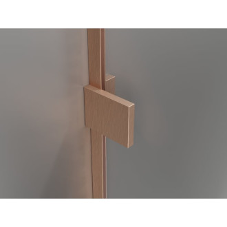 Sprchový kout Mexen Lunar-F L skládací pravý 95 x 70 cm, průhledný, kartáčovaná měď - 836L-095-070-65-00-P