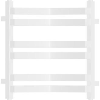 Koupelnový radiátor Mexen Loop 500 x 375 mm, 253 W, bílý - W129-0500-350-00-20